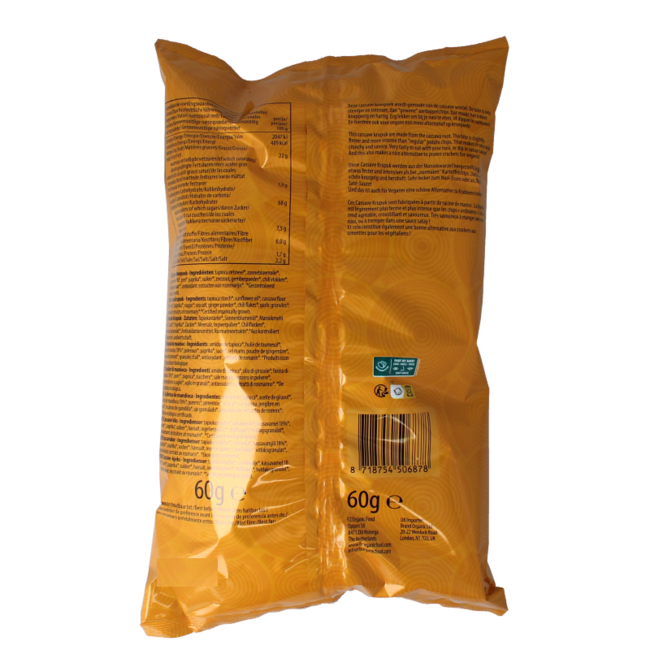 Cassava prawn crackers organic 75.00 Gram