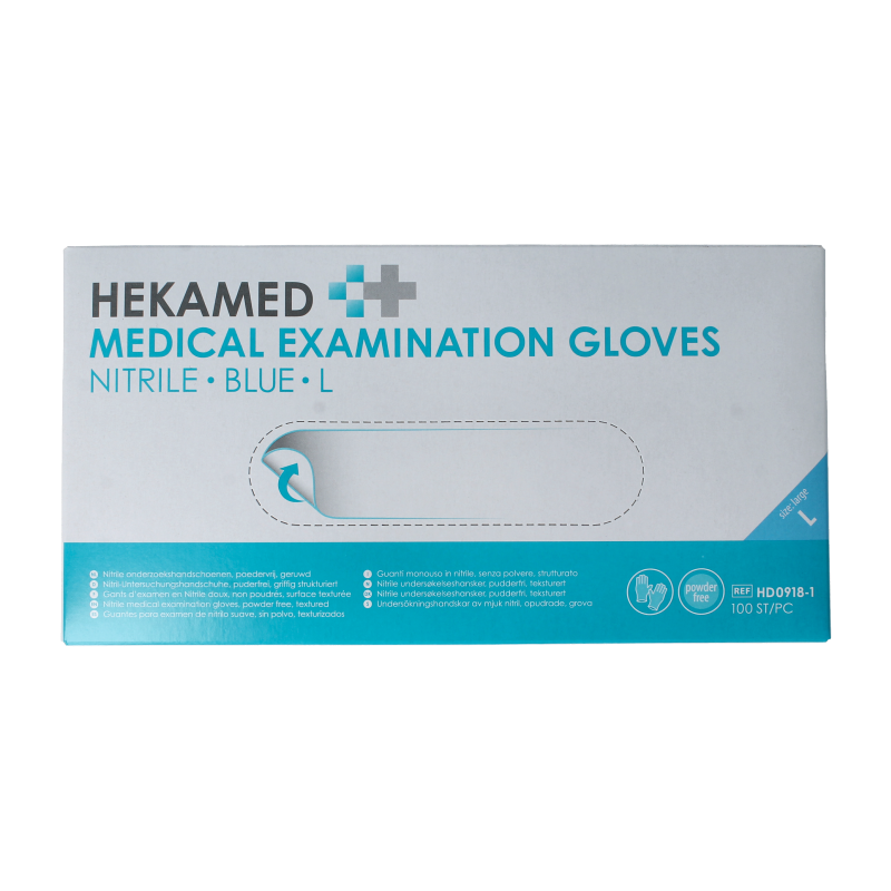 Hekamed handschoen soft nitril L 100 Stuks