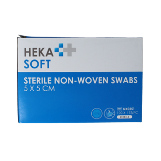 Heka Soft Vlieskompresse 5x5 steril 100 Stück