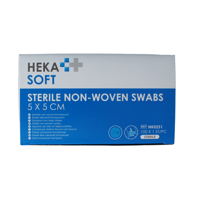 Non-woven compress 5x5 sterile 100.00 Pieces