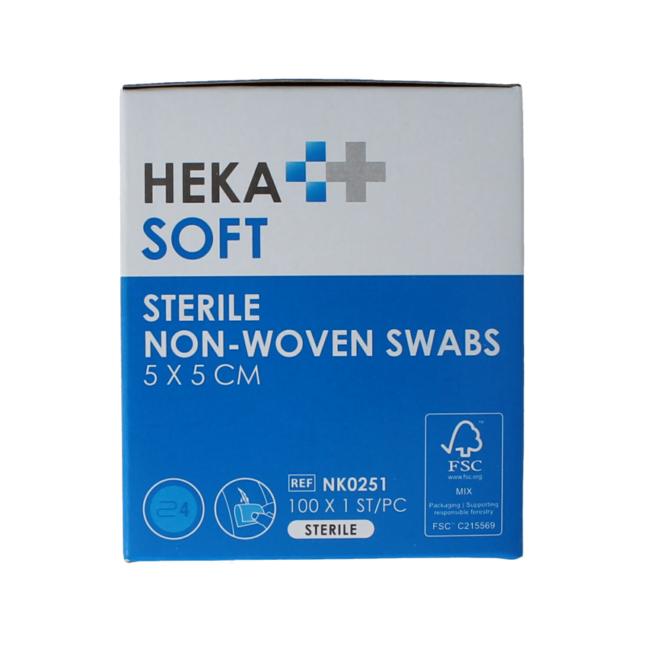 Non-woven compress 5x5 sterile 100.00 Pieces