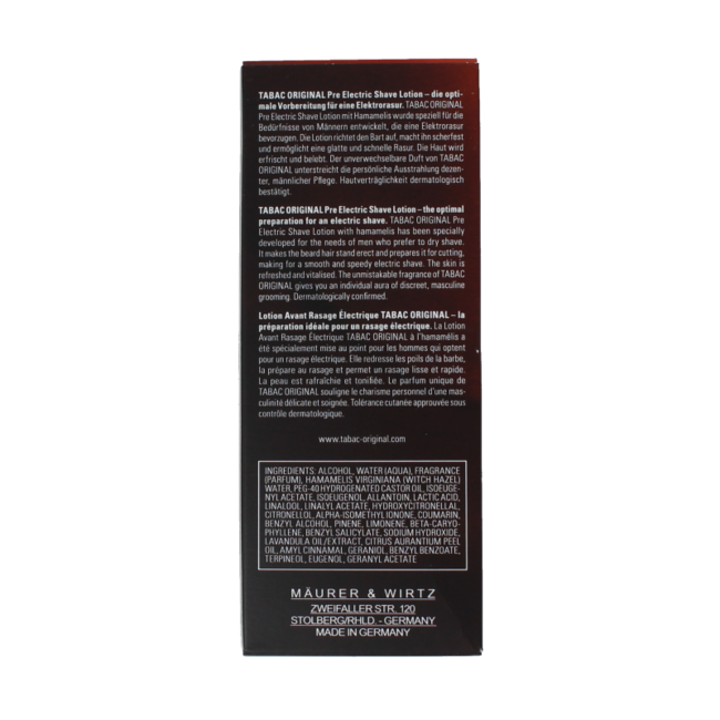 Original pre electric shave splash 100.00 Millilitres