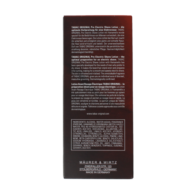 Original pre electric shave splash 150.00 Millilitres