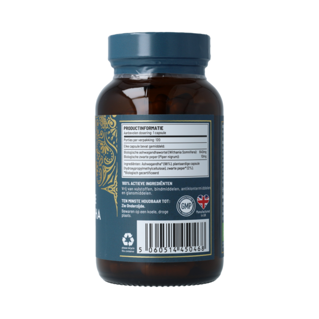 Ashwagandha biologique 120,00 Capsules