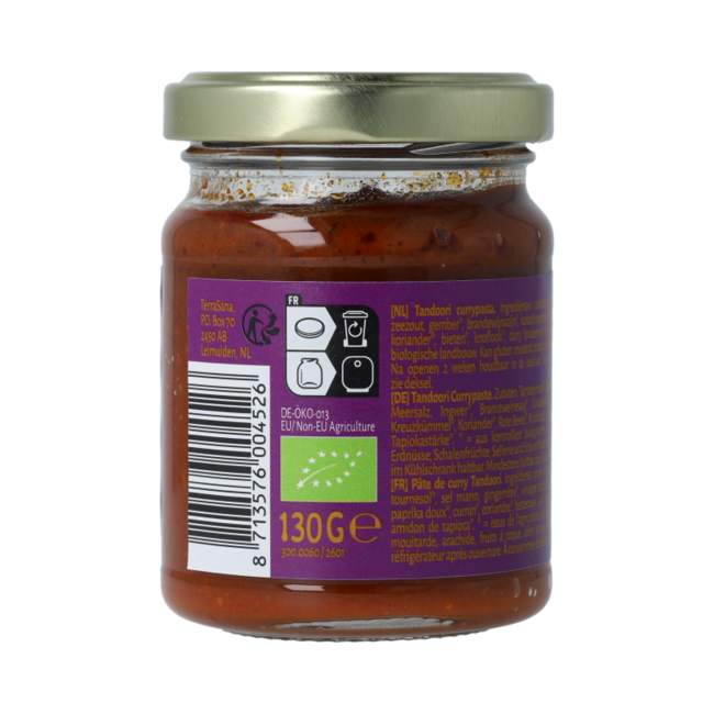 Pâte de curry tandoori indienne 130,00 grammes