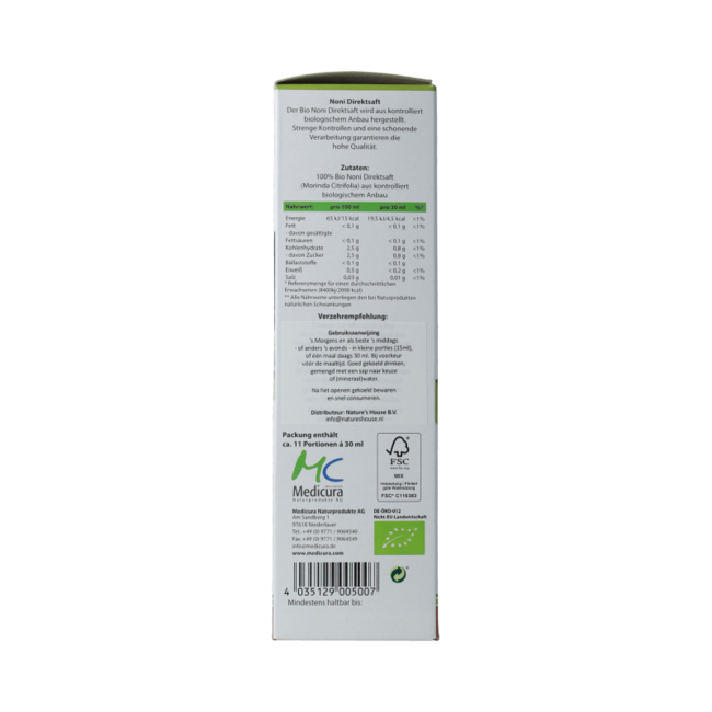 Noni 100% zumo bio 330,00 mililitros