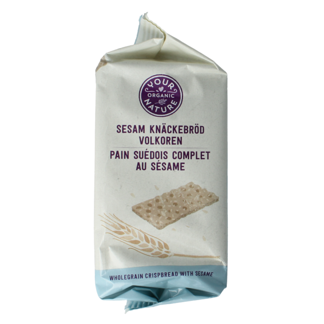 Knackebrod wholemeal sesame organic 250.00 Gram