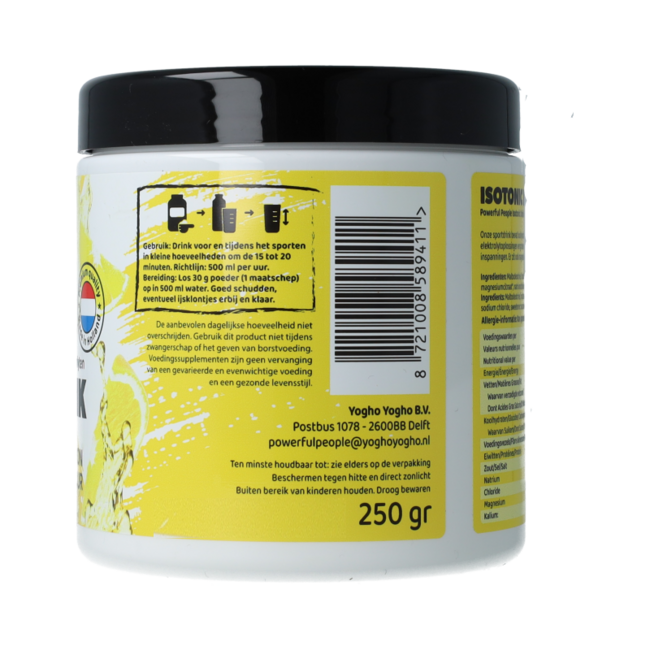 Poudre pour boisson isotonique goût citron 250,00 grammes