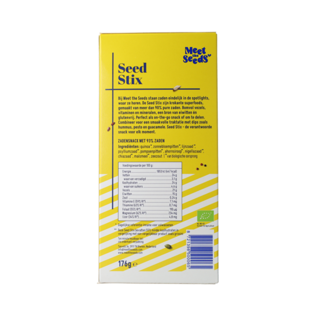 Seed Stix - snack de semillas con 93% de semillas bio 144,00 gramos