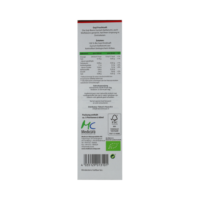 Jus de goji 100 % bio 330,00 millilitres