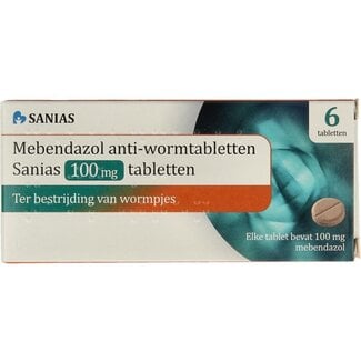 Sanias Sanias Mebendazol Anti-Wurmtabletten 100 mg 6 Tabletten