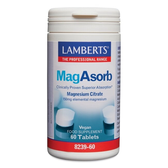 Lamberts MagAsorb (Magnesiumcitrat) 150 mg 60 Tabletten