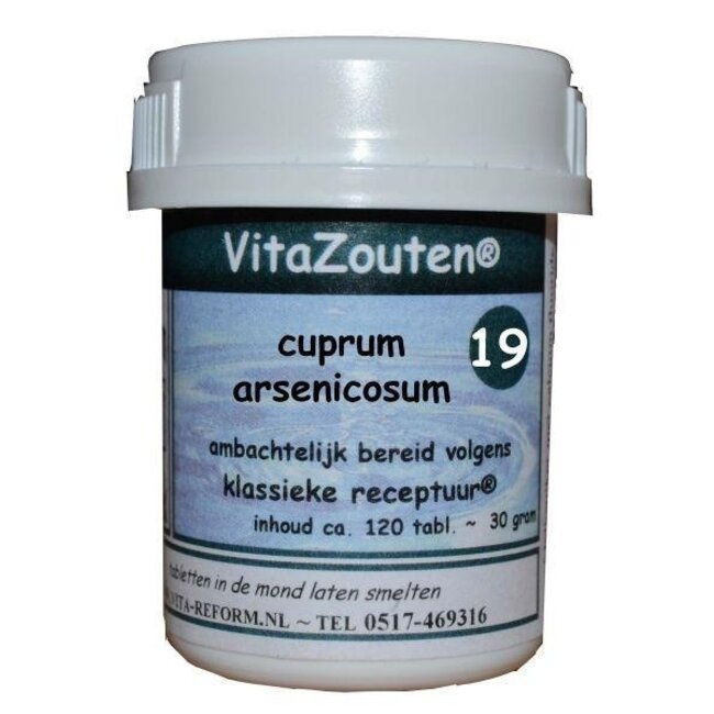 Vitazouten Cuprum arsenicosum VitaZout n.º 19 120 comprimidos