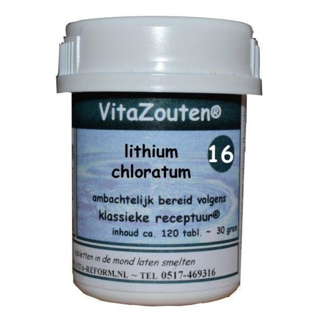 Sole mineralne Lithium chloratum VitaZout nr 16 120 tabletek