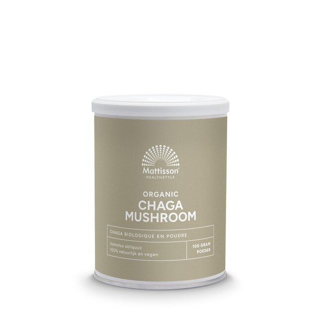 Mattisson Chaga mushroom poeder bio 100 gramos