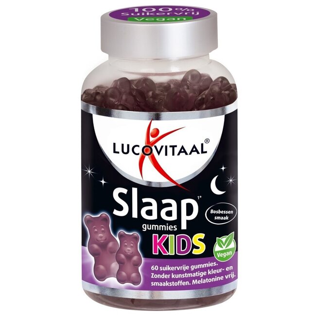 Lucovitaal Schlaf-Gummis für Kinder Heidelbeere vegan 60 Gummis