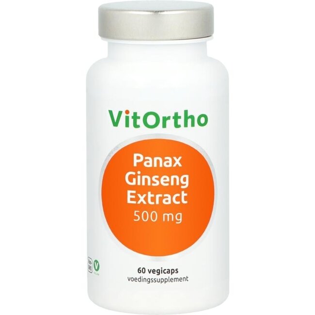 VitOrtho Panax Ginseng Extrakt 500 mg 60 vegetarische Kapseln