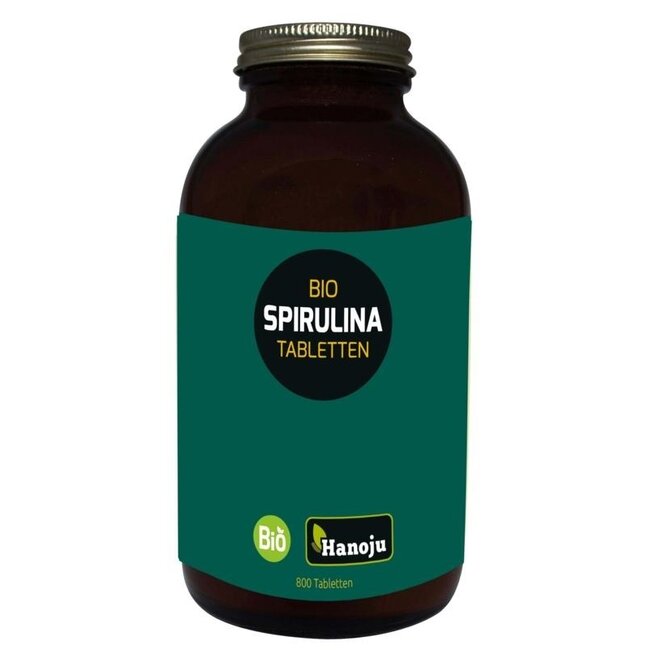 Hanoju Spirulina 400mg Glasflakon Bio 800 Tabletten