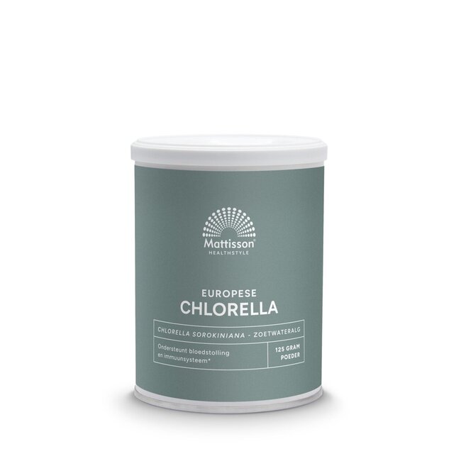 Mattisson Chlorella w proszku, europejska, 125 gramów