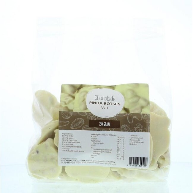 MijnNatuurwinkel Rochers de cacahuètes au chocolat blanc 750 Grammes