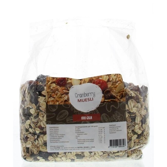 MijnNatuurwinkel Muesli de arándanos rojos 1 Kilogramo