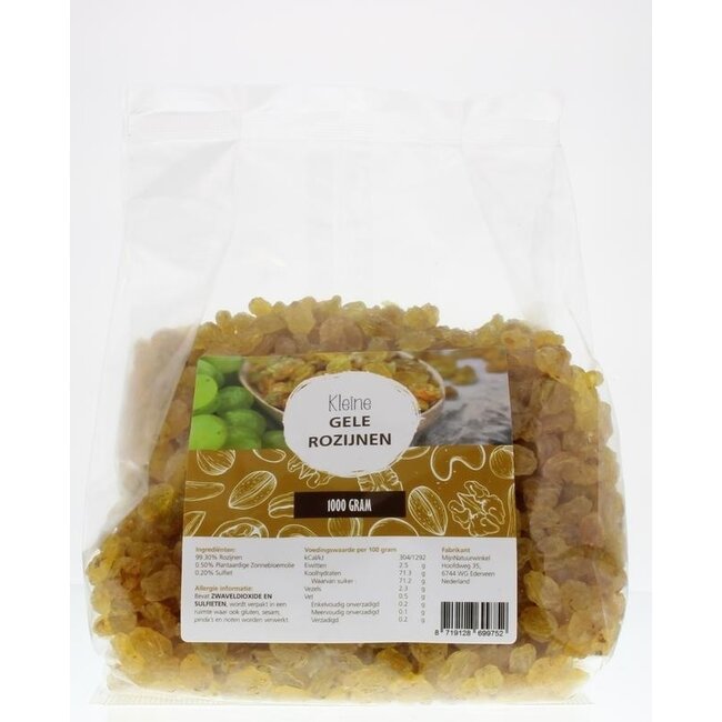 MijnNatuurwinkel Gelbe Sultaninen 1 Kilogramm