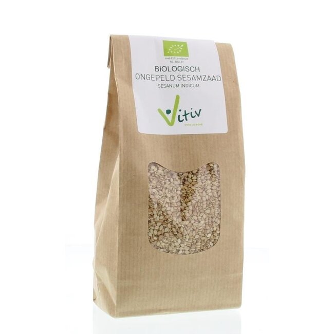 Vitiv Sesame seeds unhulled organic 250 Gram
