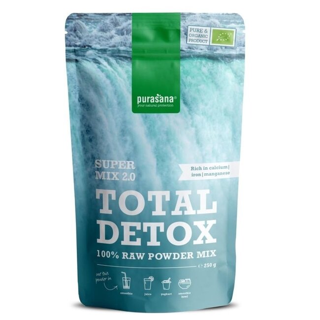 Purasana Total detox mix 2.0 vegan bio 250 gramos