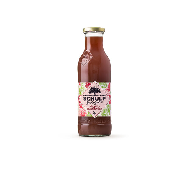 Appel & aardbeiensap bio 750 Milliliter