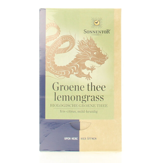 Sonnentor Grüner Tee Zitronengras Bio 18 Beutel