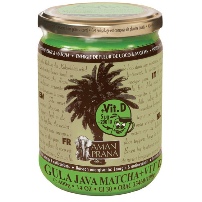 Amanprana Gula Java Matcha + Witamina D Bio 400 Gram