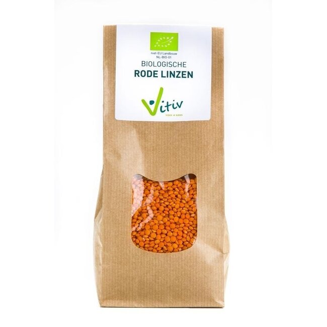 Vitiv Organic red lentils 500 Gram
