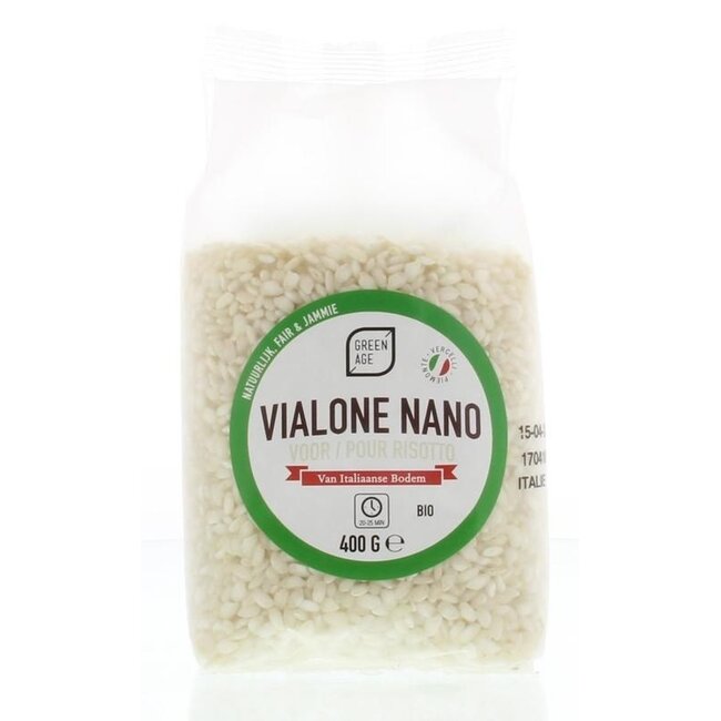 Riso Biologico Vialone Nano per Risotto 400 Grammi