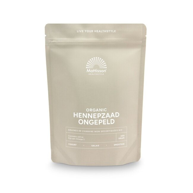 Mattisson Semillas de cáñamo sin pelar bio 400 gramos
