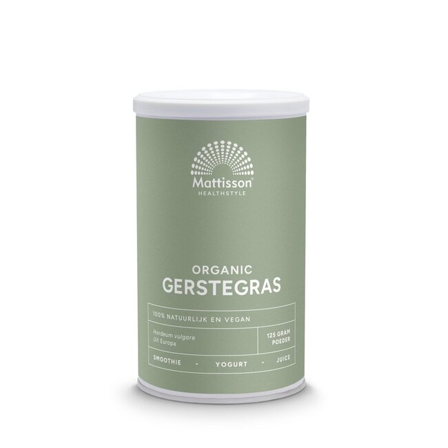 Mattisson Gerstegras barley grass Europa bio 125 Gram