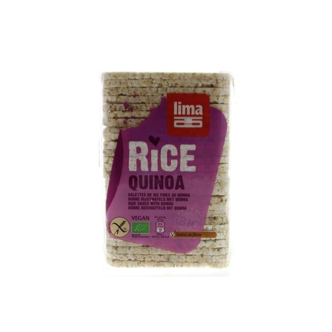 Wafle ryżowe proste cienkie z komosą ryżową bio 130 Gram