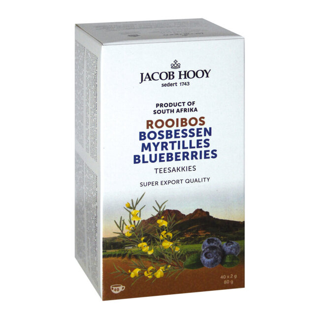 Tè Rooibos Jacob Hooy ai Mirtilli 40 Bustine