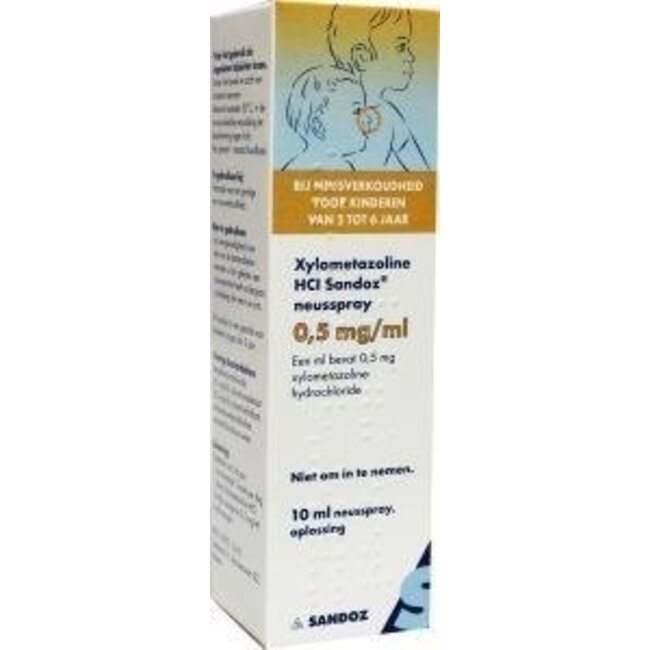 Sandoz Xilometazolina 0,5 mg/ml nebulizador nasal 10 ml