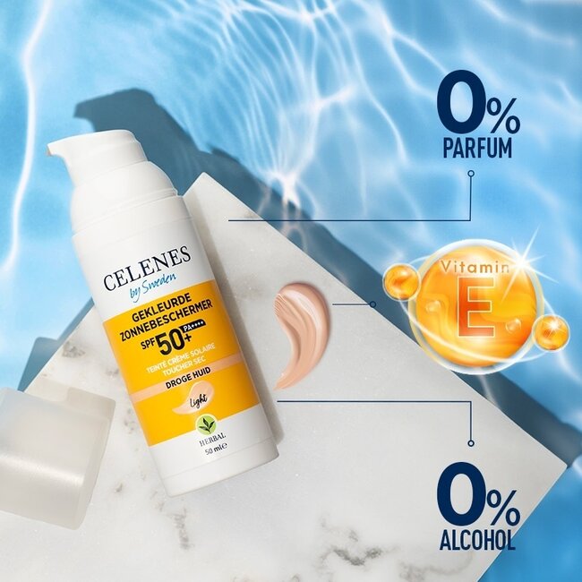 Celenes Herbal fluido ligero con color dry touch SPF50+ 50 mililitros