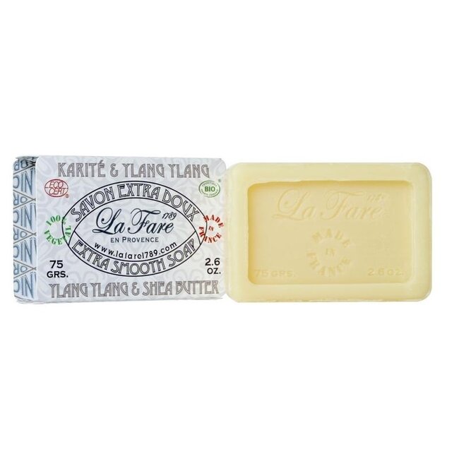 La Fare 1789 Savon extra doux beurre de karité ylang-ylang 75 g