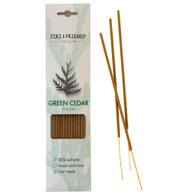 Jiri & Friends Green Cedar Incense - 15 Sticks