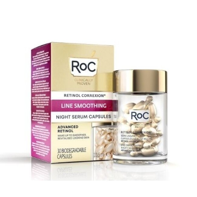 Siero Notte Levigante Linee ROC Retinol Correxion 30 Capsule