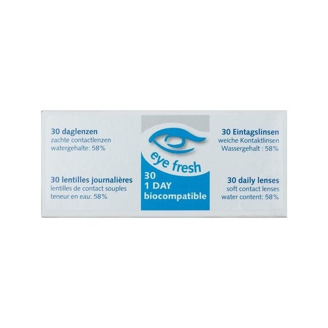 Lentilles de contact journalières Eyefresh -0,50 30 pièces