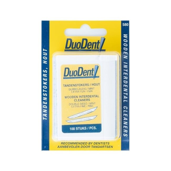 Palillos de dientes de madera Duodent 200 unidades