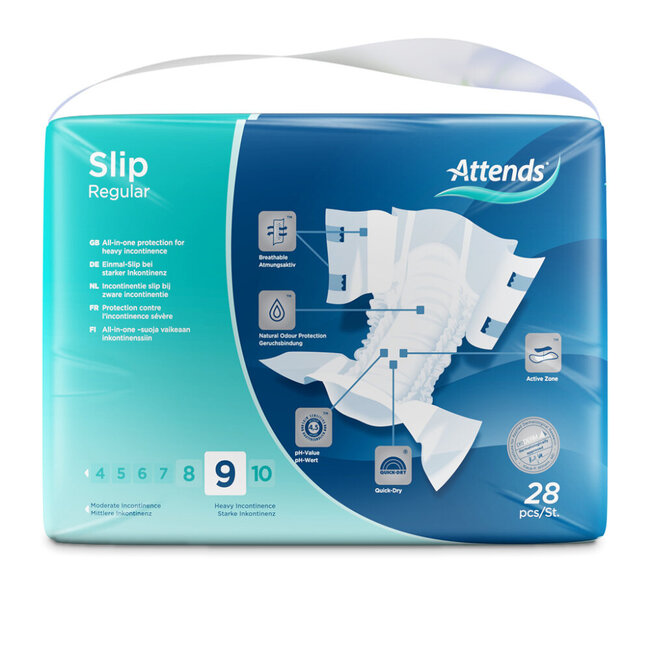 Attends Slip Regular 9 talla L 28 unidades