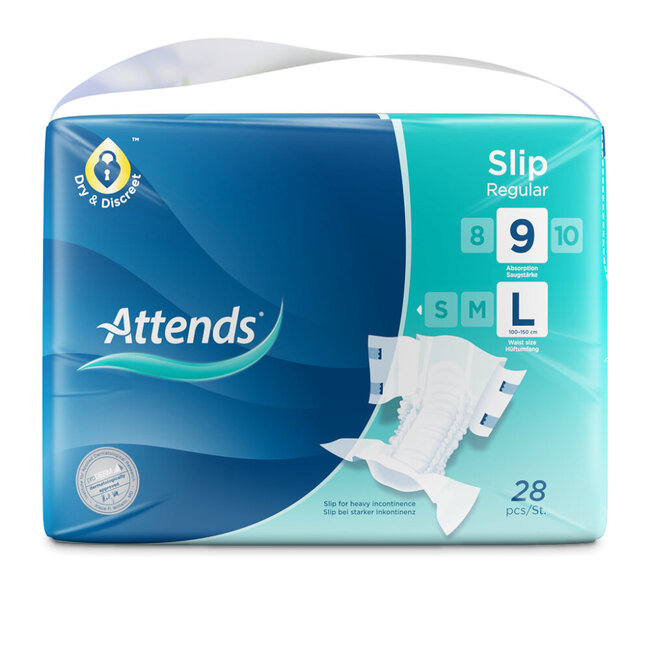 Attends Slip Regular 9 talla L 28 unidades