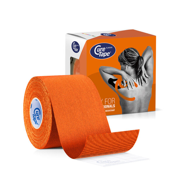 Taśma Kinezjologiczna Cure Tape, pomarańczowa, 5 cm x 5 m, 1 sztuka