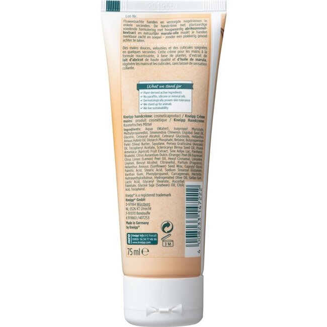 Crema mani e unghie express Kneipp Soft in seconds albicocca 75 Millilitri