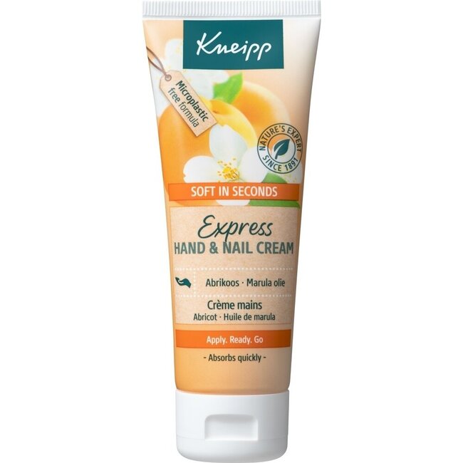 Kneipp Soft in seconds express krem do rąk i paznokci z morelą 75 mililitrów