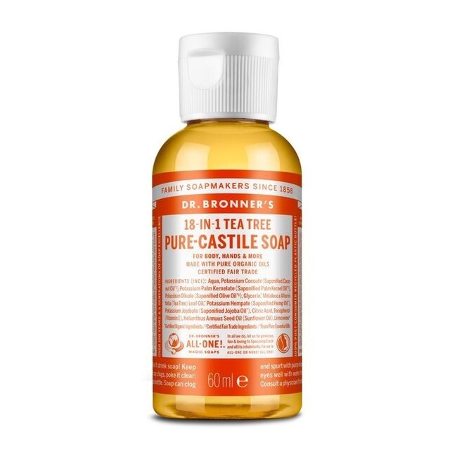 Dr. Bronner's Flüssigseife Teebaum 60 Milliliter